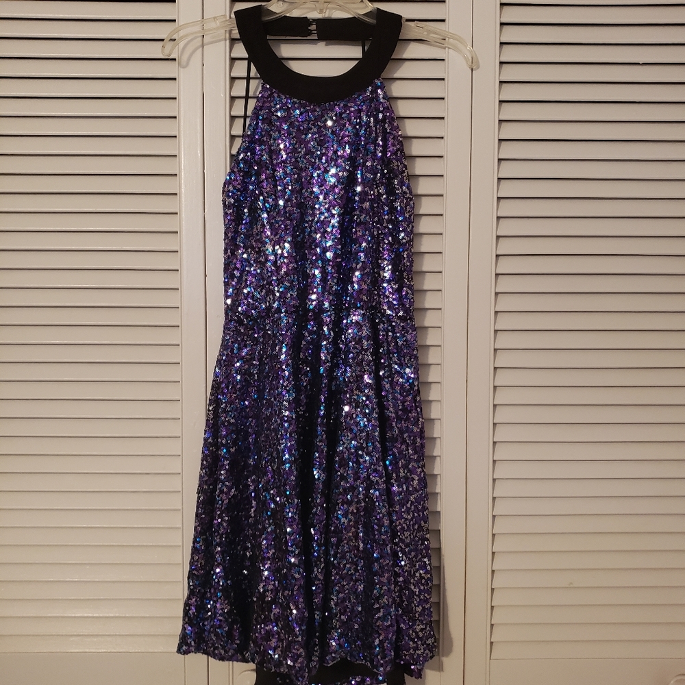 Purple sequins dress